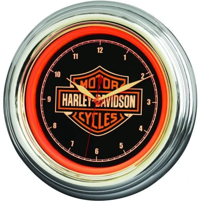Harley-Davidson Bar & Shield LED Klok 220V Oranje