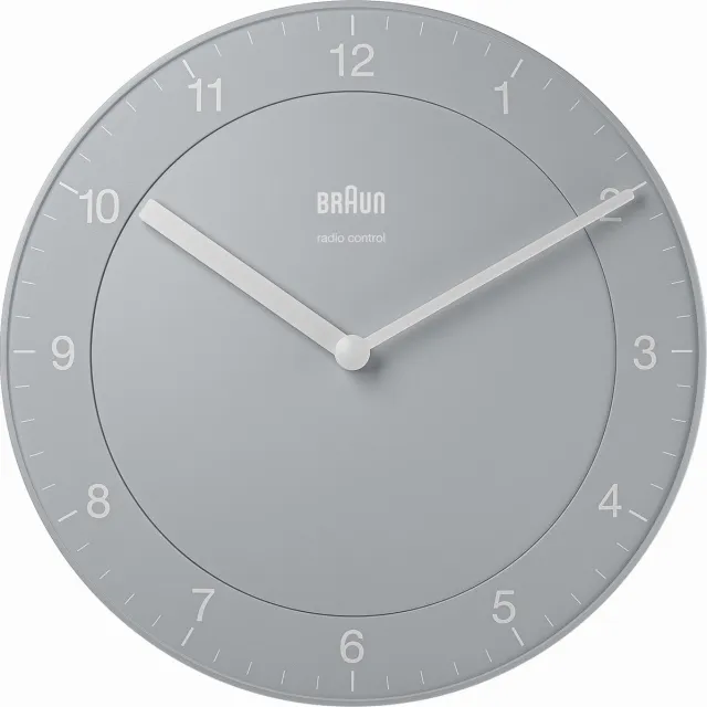 Braun BC06G-DCF - Wandklok - Radiogestuurde tijdsaanduiding - Analoog - Grijs