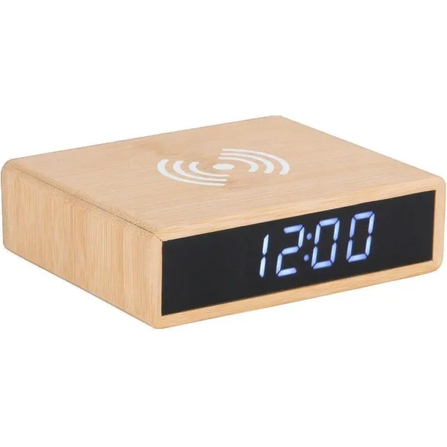 Karlsson Réveil Flat LED wekker lichte houtkleur Beige