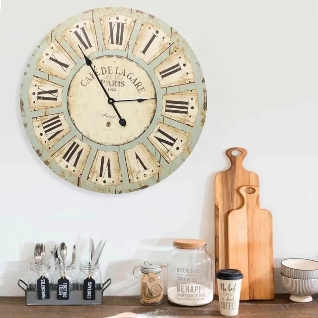 vidaXL Wandklok 60 cm MDF meerkleurig, foto 2