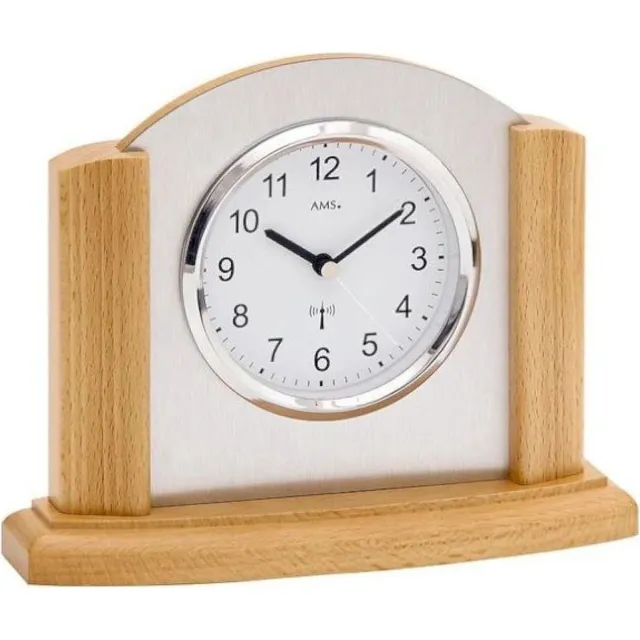 AMS Tafelklokken radiogestuurd AMS - 5123-18 hout