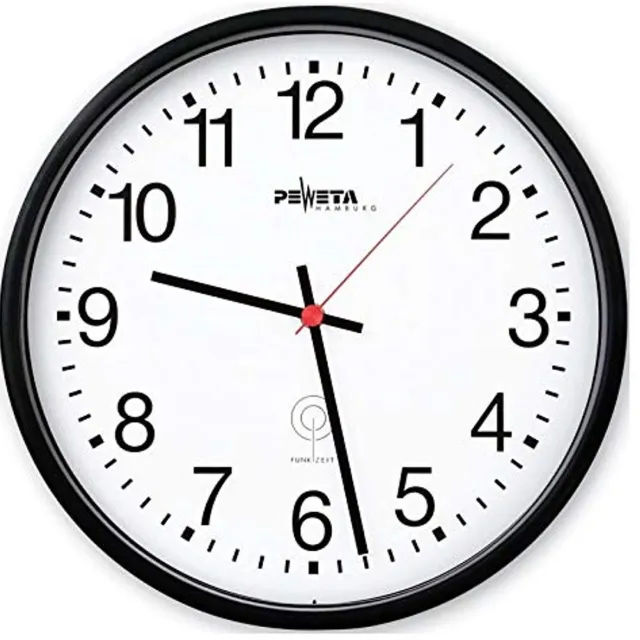 Peweta 51130212 Peweta radiogestuurde wandklok Arabische cijfers 1,5V 51.130.212 Wit