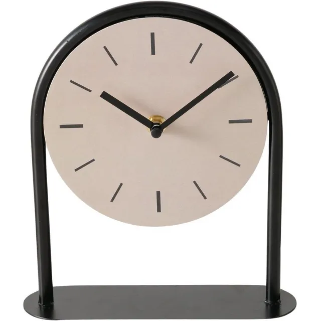 Boltze Home tafelklok analoog zwart design 19x6x22cm klok.