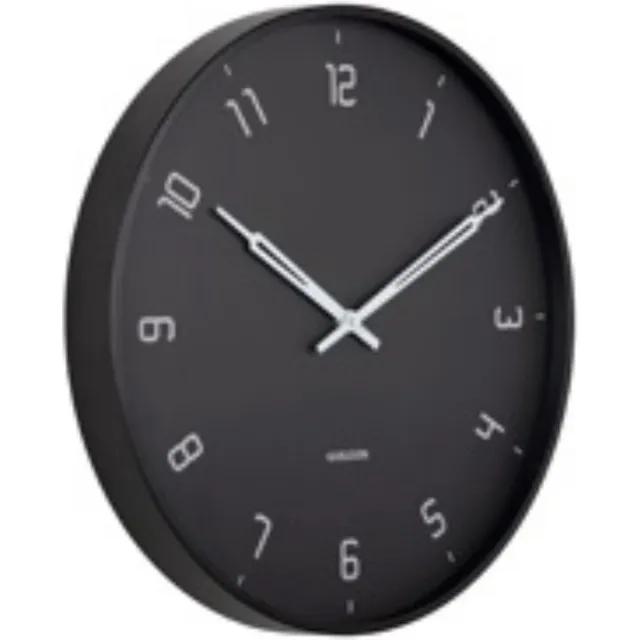 Karlsson Wandklok Stark - Zwart - Ø40cm - Wandklok Modern
