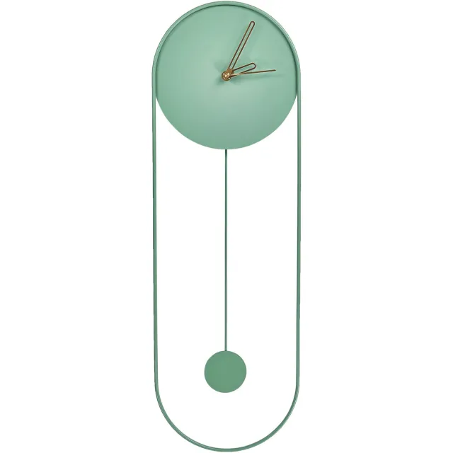 Beliani SALVAN - Wandklok - Lichtgroen - Staal