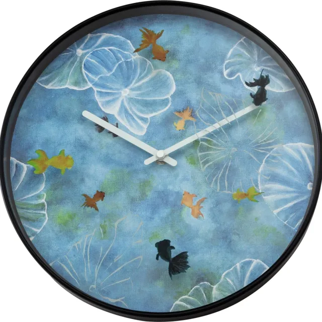 NeXtime Pond – Wandklok – 30 cm – Plastic – Blauw – Stil
