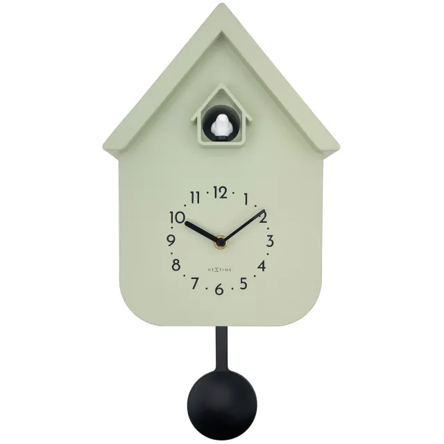 Nextime Wandklok - Pendulum - Koekoek - NeXtime 'Twitter' Groen