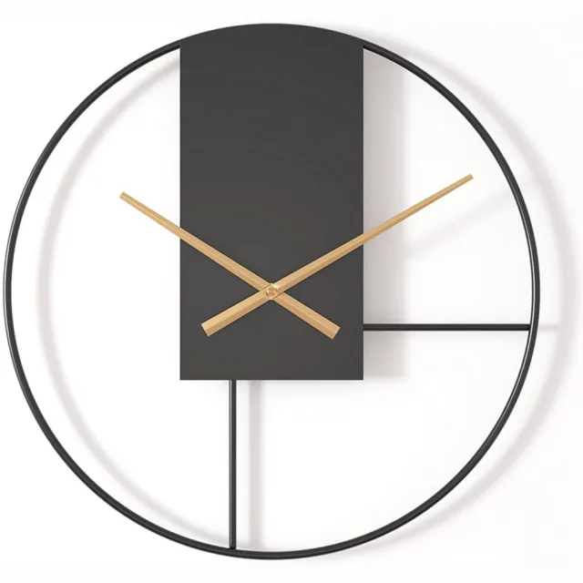 REDOM Wandklok 50 cm – Stille Decoratieve Klok – Creatief Retro Design – Voor Woonkamer, Slaapkamer en Studeerkamer – IJzer – Grijs