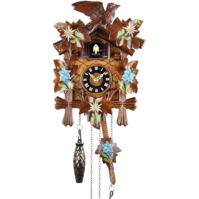 Lexium Store Lexium Koekoeksklok Modern - Minimalistische Koekoeksklok - Koekoek - Cuckoo Clock - Wandklok Bruin