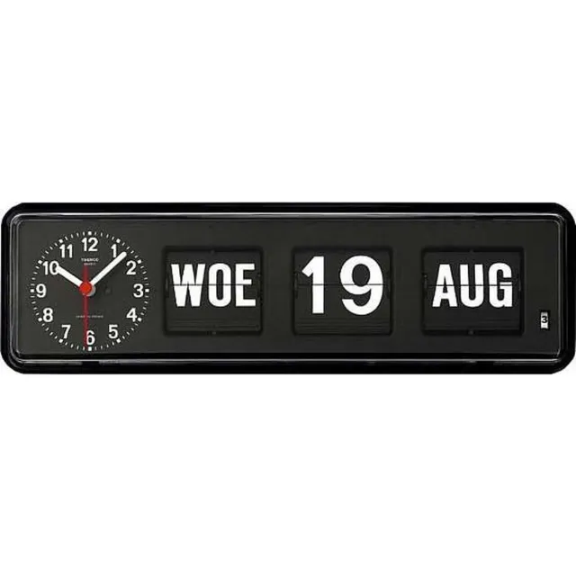 Twemco Staande BQ38 - Klok - Kunststof - 33.5x11.5 cm - Black zwart