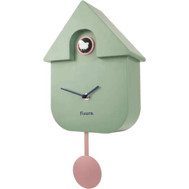 Thuys Koekoeksklok Modern – Wandklok Modern – Woonkamer Klok – Stijlvol Design – 42x22x8 CM – Mint