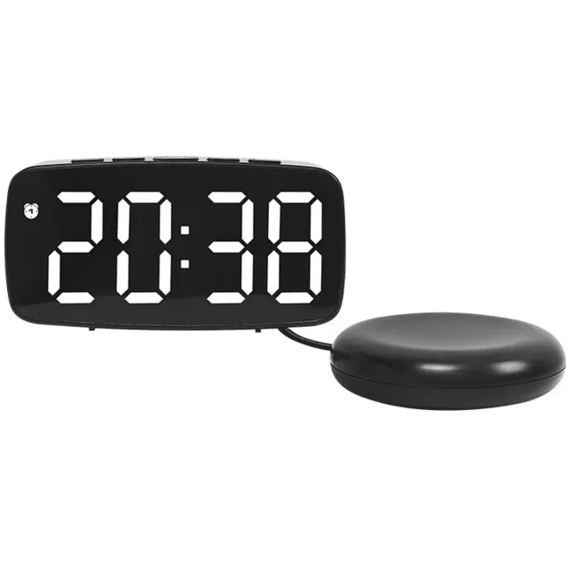 Vellix Trilwekker - Digitale Wekker met Bedschudder - Slechthorenden - Zwart