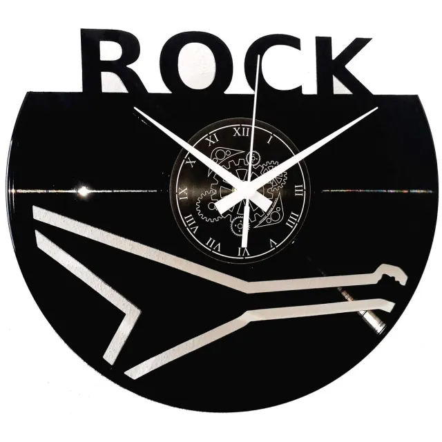 Instant Karma Clocks Vinylplaatklok, vintage cadeau, handgemaakte wandklok, instant karma - basgitaar/rockmuziek