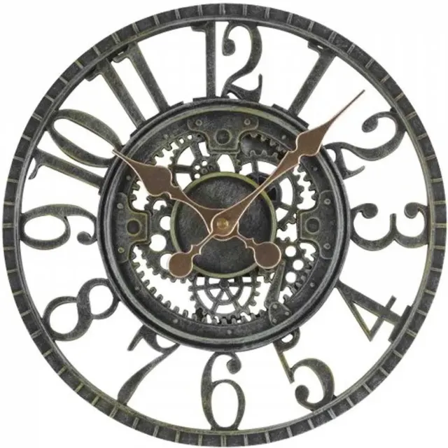 Klok Newby Mechanical Klok - 30cm - Industrieel - Binnen & Buiten Verdigris