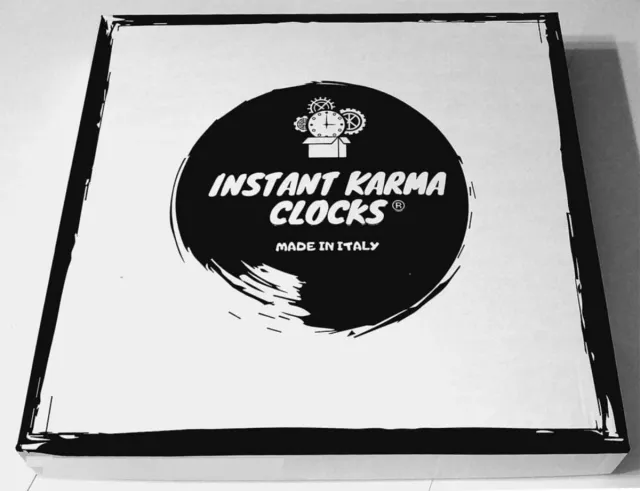 Instant Karma Clocks Vinyl Wandklok Gitaar Muziek Toetsenbord Drummer Batterij, Vintage Handgemaakte Geen Ticking, Rock Band Gift zwart