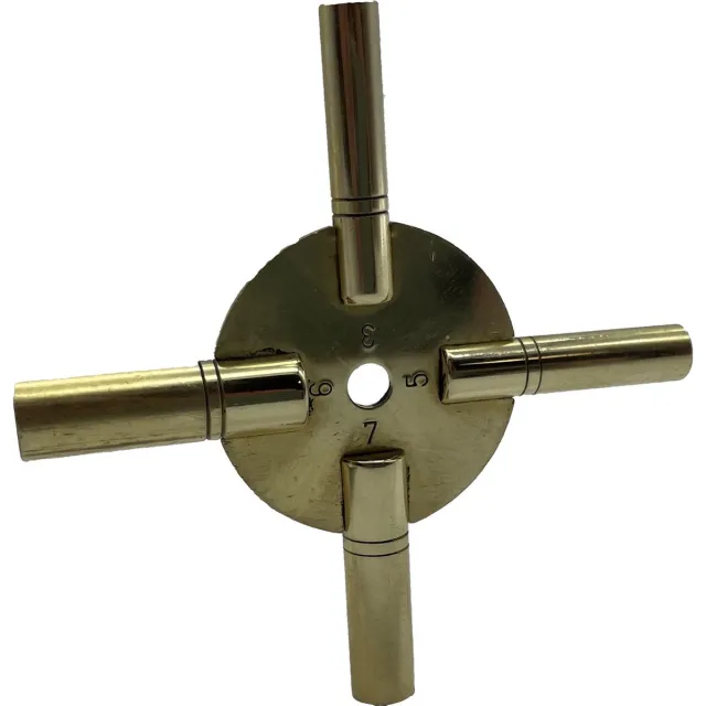 Anchor Stersleutel, spiderkey universele kloksleutel voor opwindveren, (opwindas 3, 3,5, 4 en 4,5 mm) goud