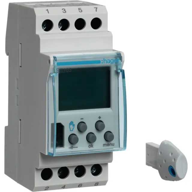 Hager EG Digitale schakelklok vr paneelbouw Wit