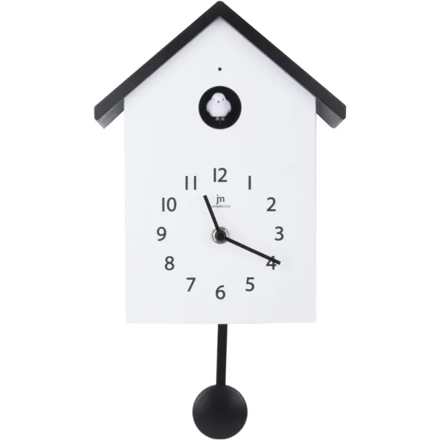 Just a Minute Koekoeksklok Lowell / Just a Minute - leuk kado met duidelijke afleesbare cijfers/ geluid is te regelen / met automatisch nachtafstelling 22:00-06:00 / leuk Vaderdag kado wit