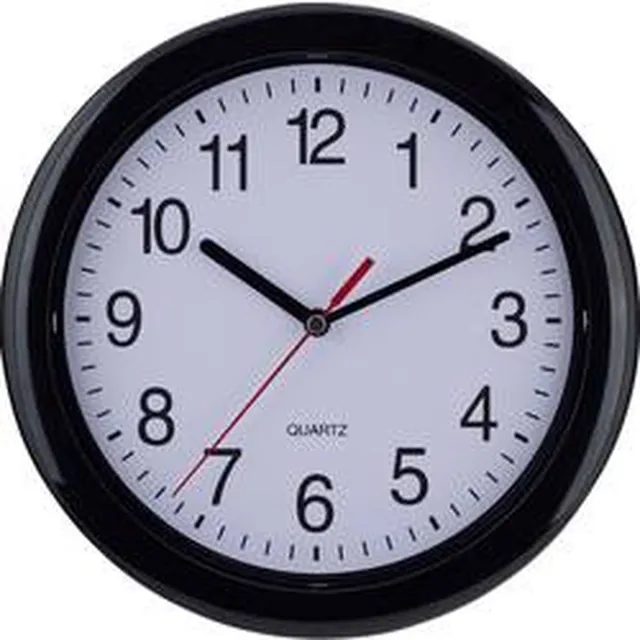 EUROTIME 22221 Wandklok Quartz 25 cm Zwart