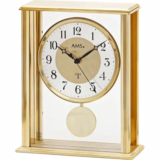 AMS Tisch-Wandklokken radiogestuurd AMS - 5191 Goudkleurig