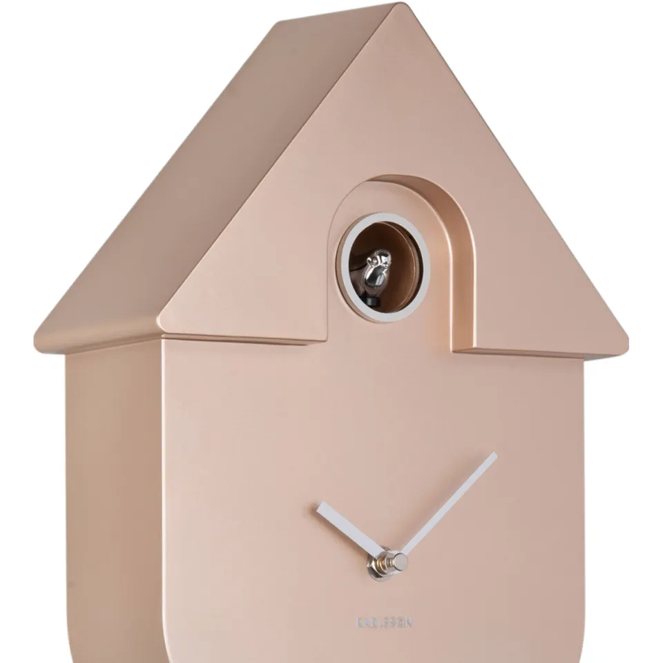 Karlsson Modern Cuckoo Metallic wandklok rosé, foto 4