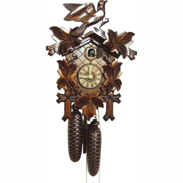 Anton Schneider Schneider Koekoeksklok 8T 90/9 - 8-daags uurwerk - vogel - 30 cm hoog notenhout kleur