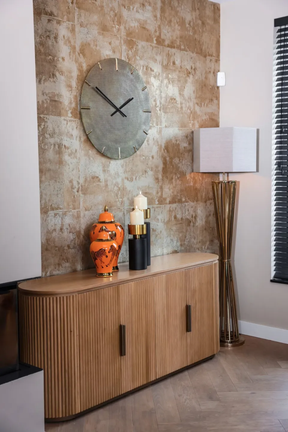 Richmond Interiors Zane wandklok goud, foto 4