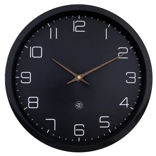 Nextime Wandklok 30cm-Stil-Papier & Bioplastic-nXt 'Eco' Zwart