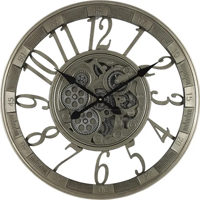 Countryfield Wandklok Eichstedt metaal Ø55CM antiek zilver