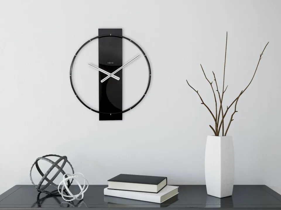Nextime Wandklok - 50,8 x 58,2 x 4,3 cm - Hout/Staal, foto 3
