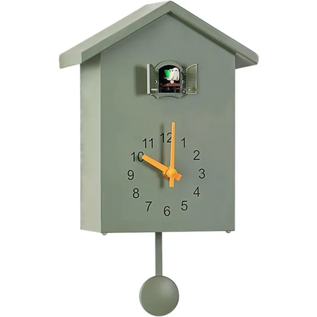 Thuys Koekoeksklok Modern – Vogelhuisje – Wandklok Antiek – Hout Groen