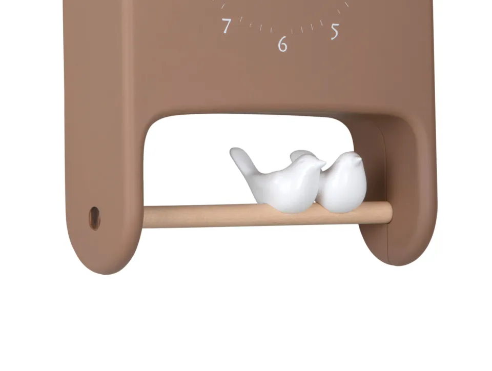 Karlsson Love Birds wandklok mokkabruin, foto 4