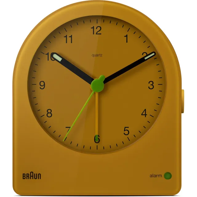 Braun BC22Y - Wekker - Analoog - Halfrond - Alarm - Stil uurwerk - Geel