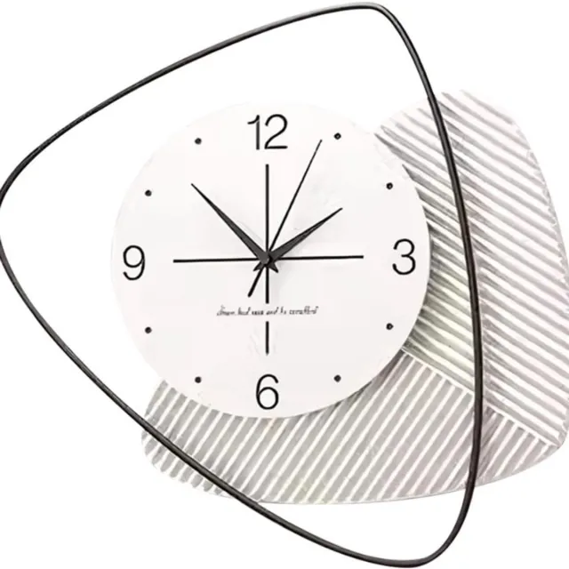 Thuys Eenvoudige – Stille – Metalen – Wandklok – Aangedreven – Woonkamer – Keuken – Slaapkamer – Kantoor Zwart