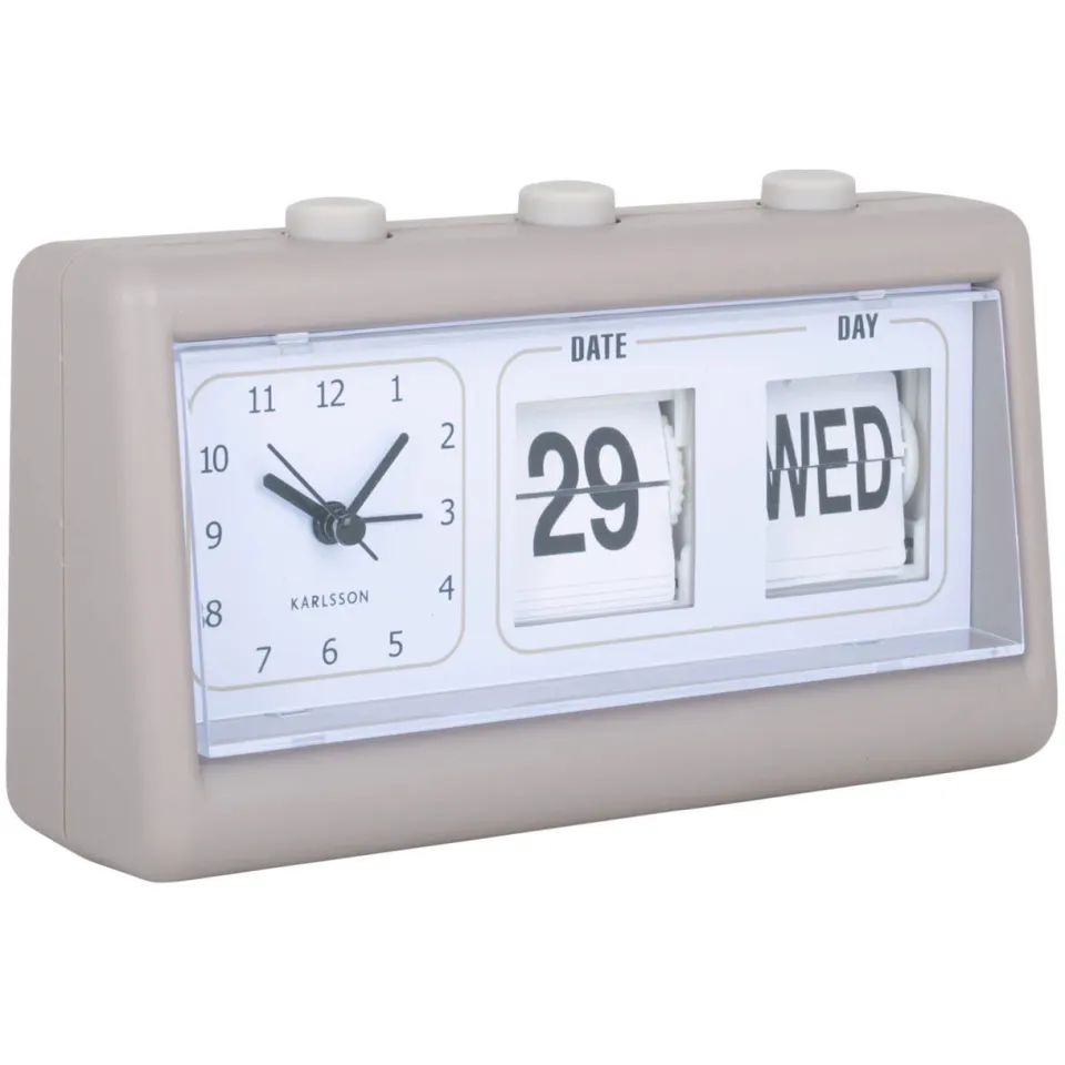 Karlsson Data Flip wekker beige, foto 5