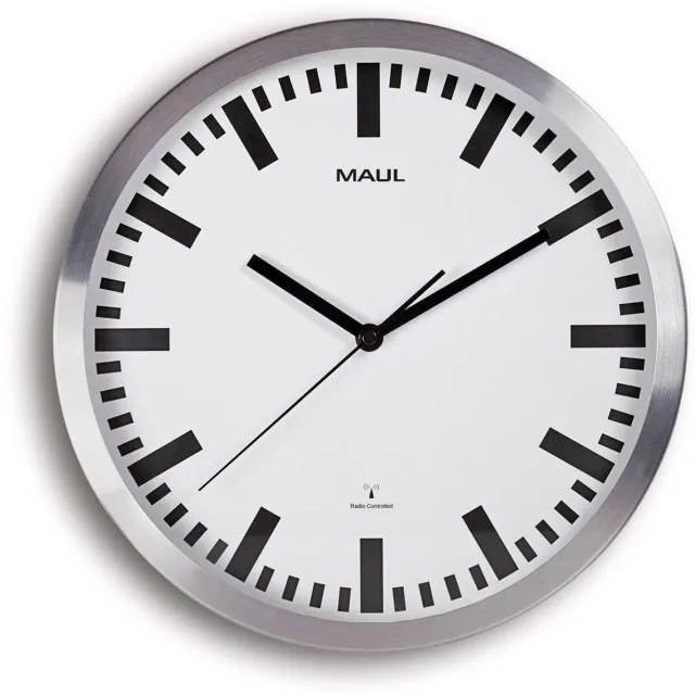 Wandklok maul pilot rc Wit incl. batterij
