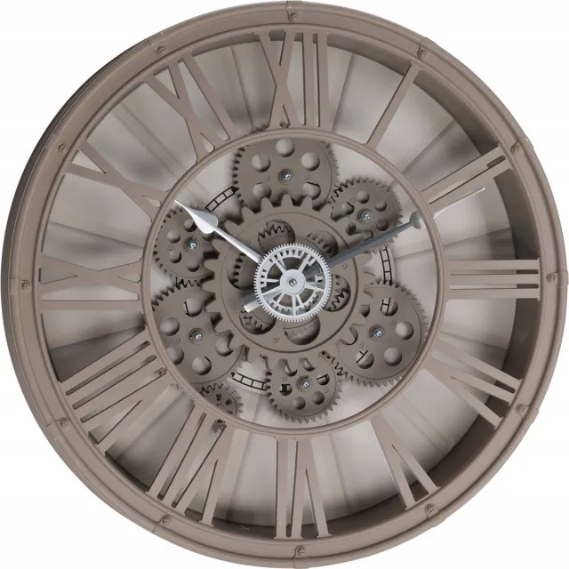 Home & Styling Wandklok / muur klok Vienna - Vintage Metal - Dia 39 cm - metaal/glas - beige - Luxe klokken
