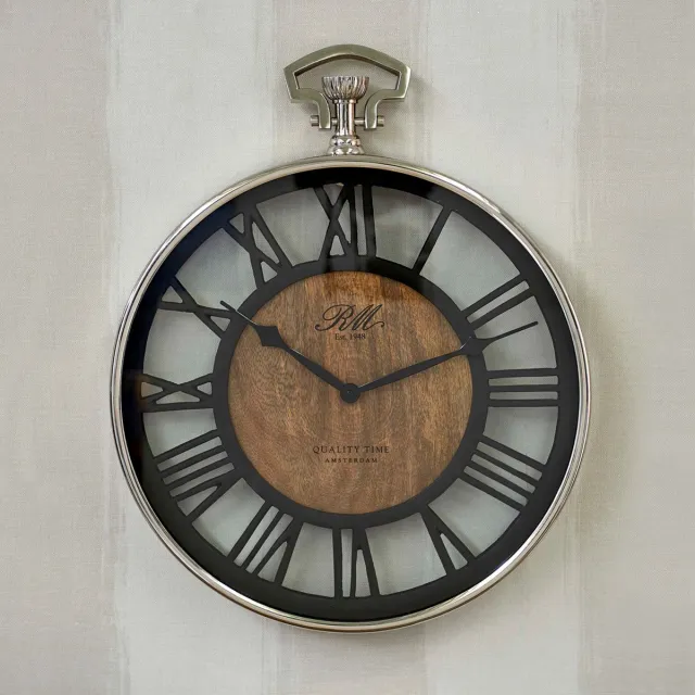 Riviera Maison Quality Time Clock- Klok Bruin