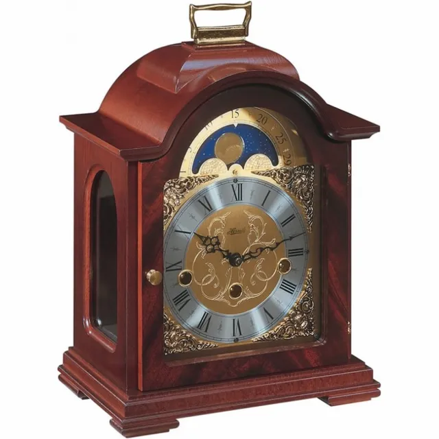 HERMLE Tafelklok mechanisch HERMLE PENDULE KLOK 22864-070340 opwindbaar met sleutel Bruin
