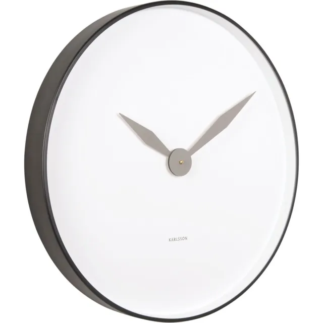 Karlsson Wandklok Albatross - Zwart - Ø50cm - Wandklok Modern
