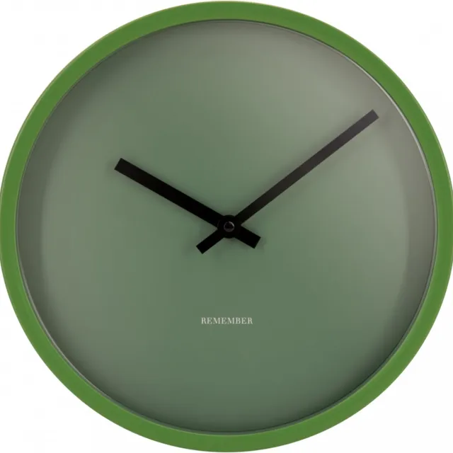 Remember Wall Clock - Forest Green Donker Groen