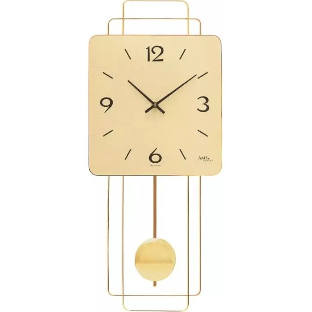 AMS 7501 - Wandklok - Kwarts - 50x23cm Beige
