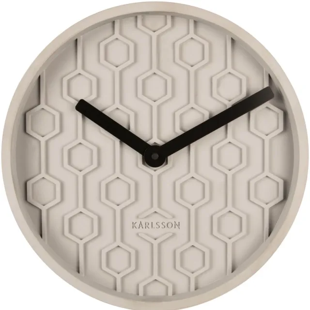 Karlsson Wandklok Honeycomb - Grijs - Ø31cm - Wandklok