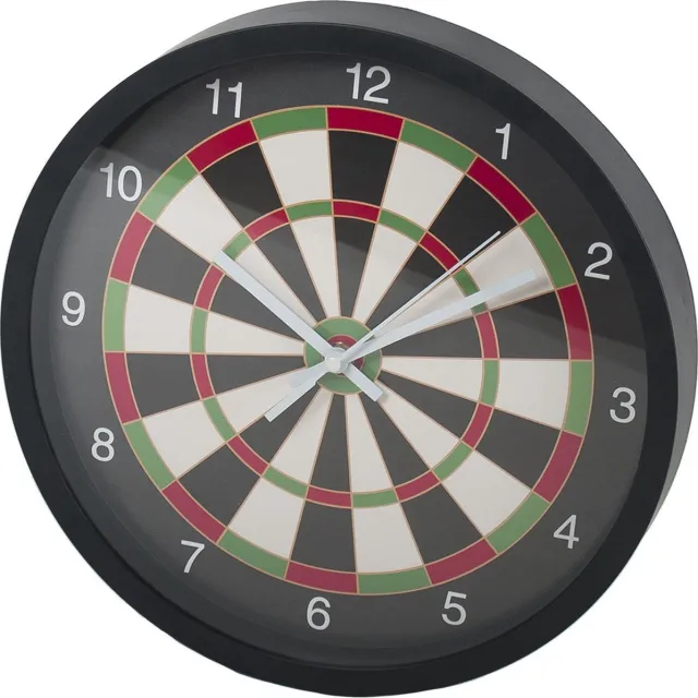Gerimport Wandklok - dartbord - 30 cm - darter klok Zwart