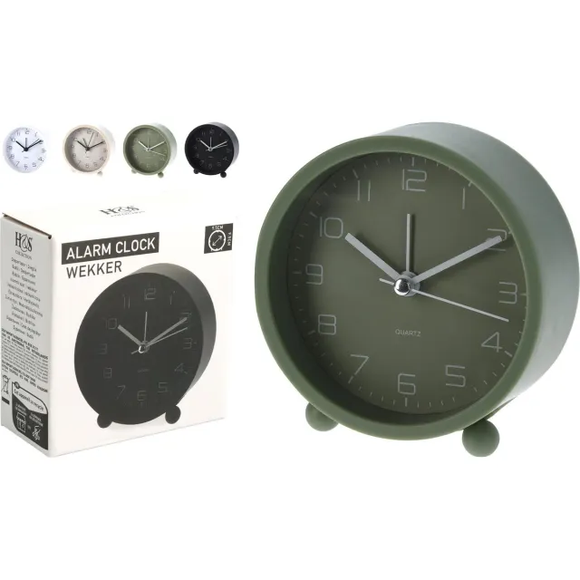 Koopman wekker kleurrijk 95mm voor kinderen - kunststof klok. Meerkleurig