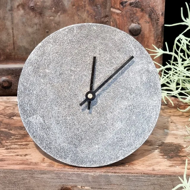 Benoa Elkin Large Nickel Antique Table Clock 20 cm Nikkel