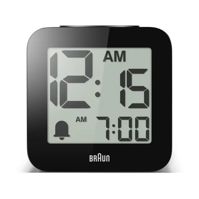 Braun BC25BP - Wekker - Digitaal - Sprekende Clock - Afgerond vierkant - Alarm - Snooze - Crescendo - LCD-Scherm - Licht - Zwart