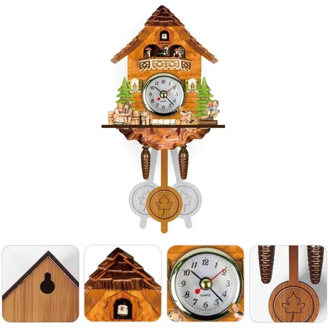 Lexium Store Lexium Koekoeksklok Modern - Minimalistische Koekoeksklok - Koekoek - Cuckoo Clock - Wandklok Hout