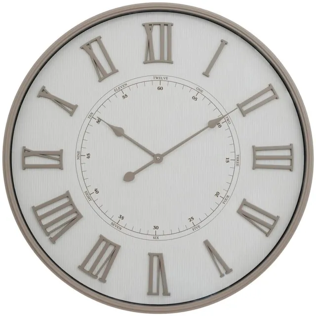 Atmosphera Créateur d'intérieur® Romantische wandklok met 3D-Romeinse cijfers DAVINA Beige