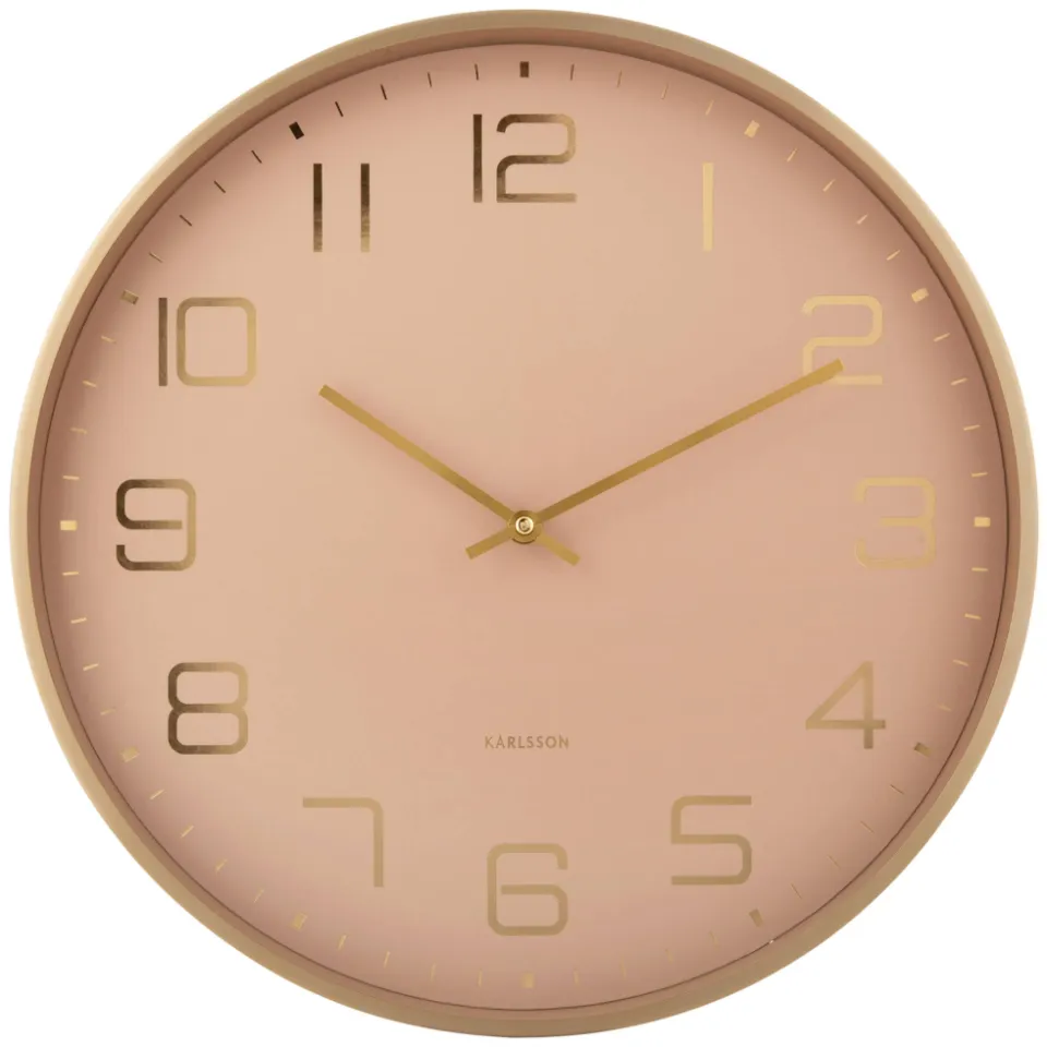 Karlsson Elegance Glow wandklok roze, foto 2